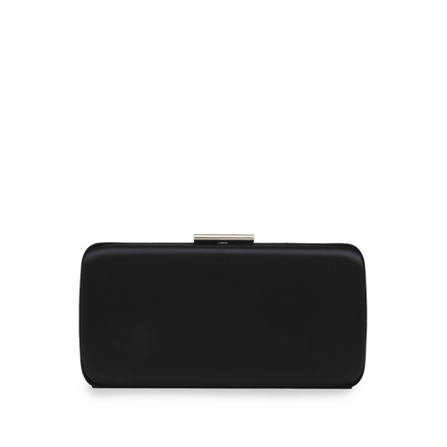 Gianvito Rossi Bella Clutch in Black Satin