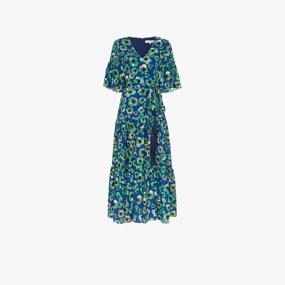 Borgo de Nor Teodora Floral Print Maxi Dress