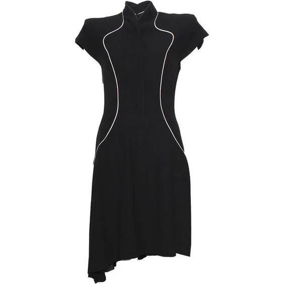 Alexander McQueen Mandarin Collar Shirt Dress