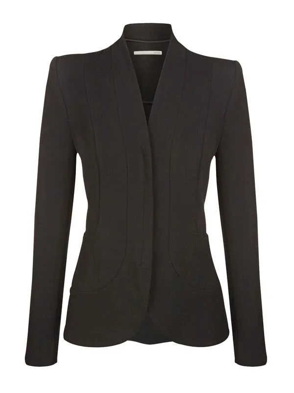 Willow Curved Ponti Jacket in Black