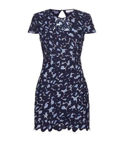 Sandro Leo Panelled Dress in Blue