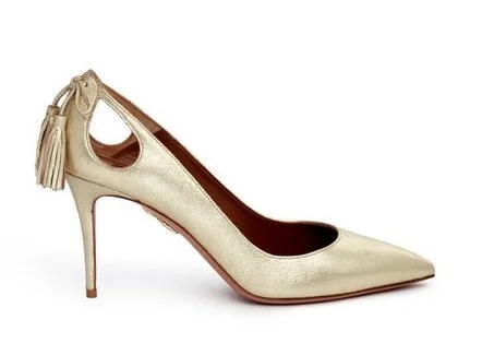 Aquazzura Forever Marilyn 85 Pumps in Gold