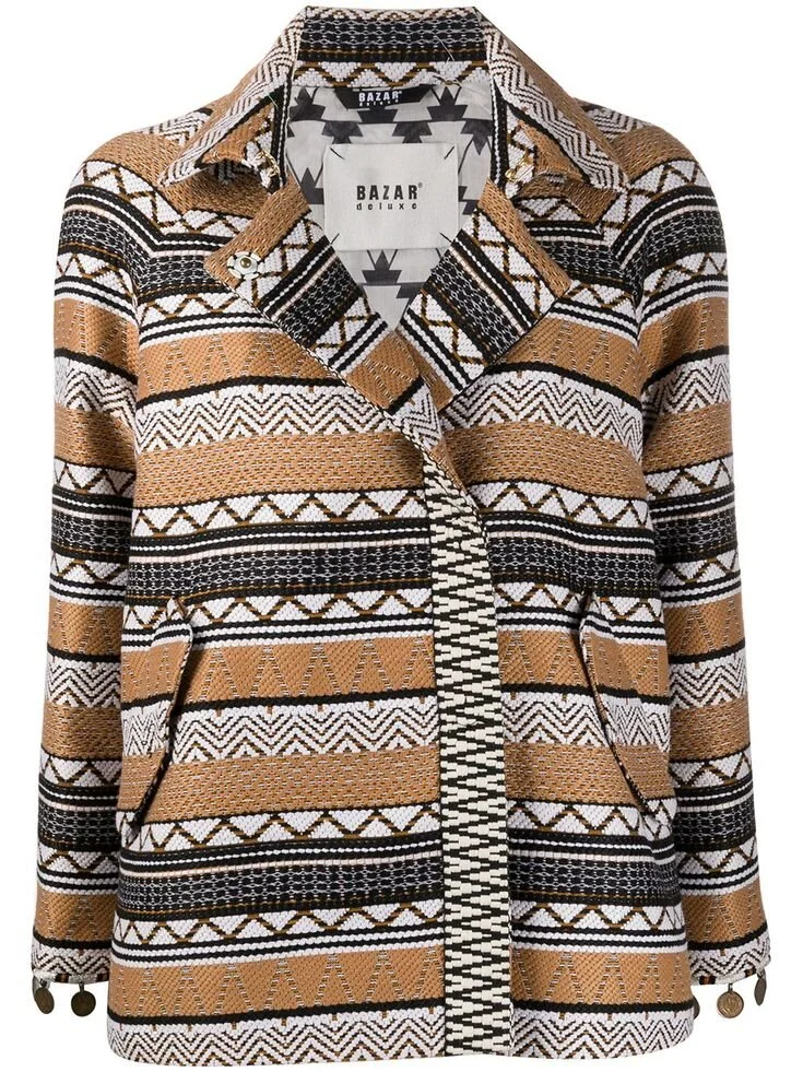 Bazar Deluxe Fringed Tweed Jacket
