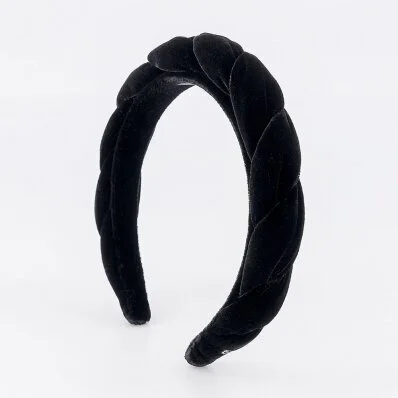 Alexandré de Paris Dahlia Headband in Black Velvet