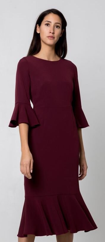 Andiata Myriel Dress in Wine Red