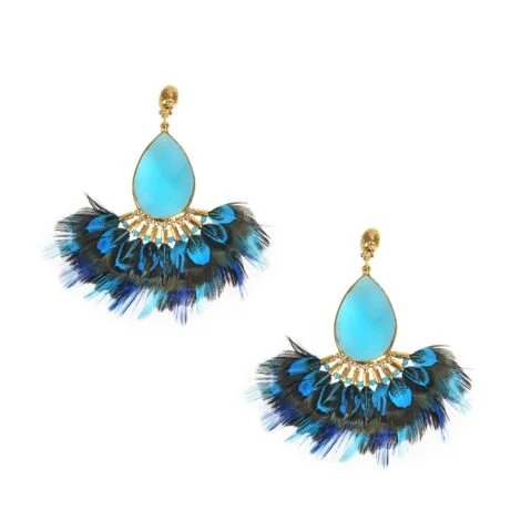 Gas Bijoux Serti Paon Earrings