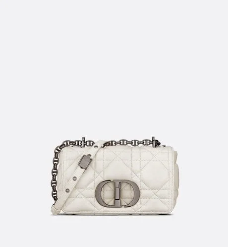 Christian Dior Small Caro Bag in Latte Quilted Macrocannage Calfskin UFO No More