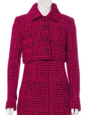Chanel Tweed Cropped Jacket in Magenta — UFO No More