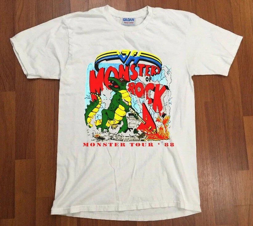 Van Halen 1988 Monsters Of Rock Tour T-Shirt in White