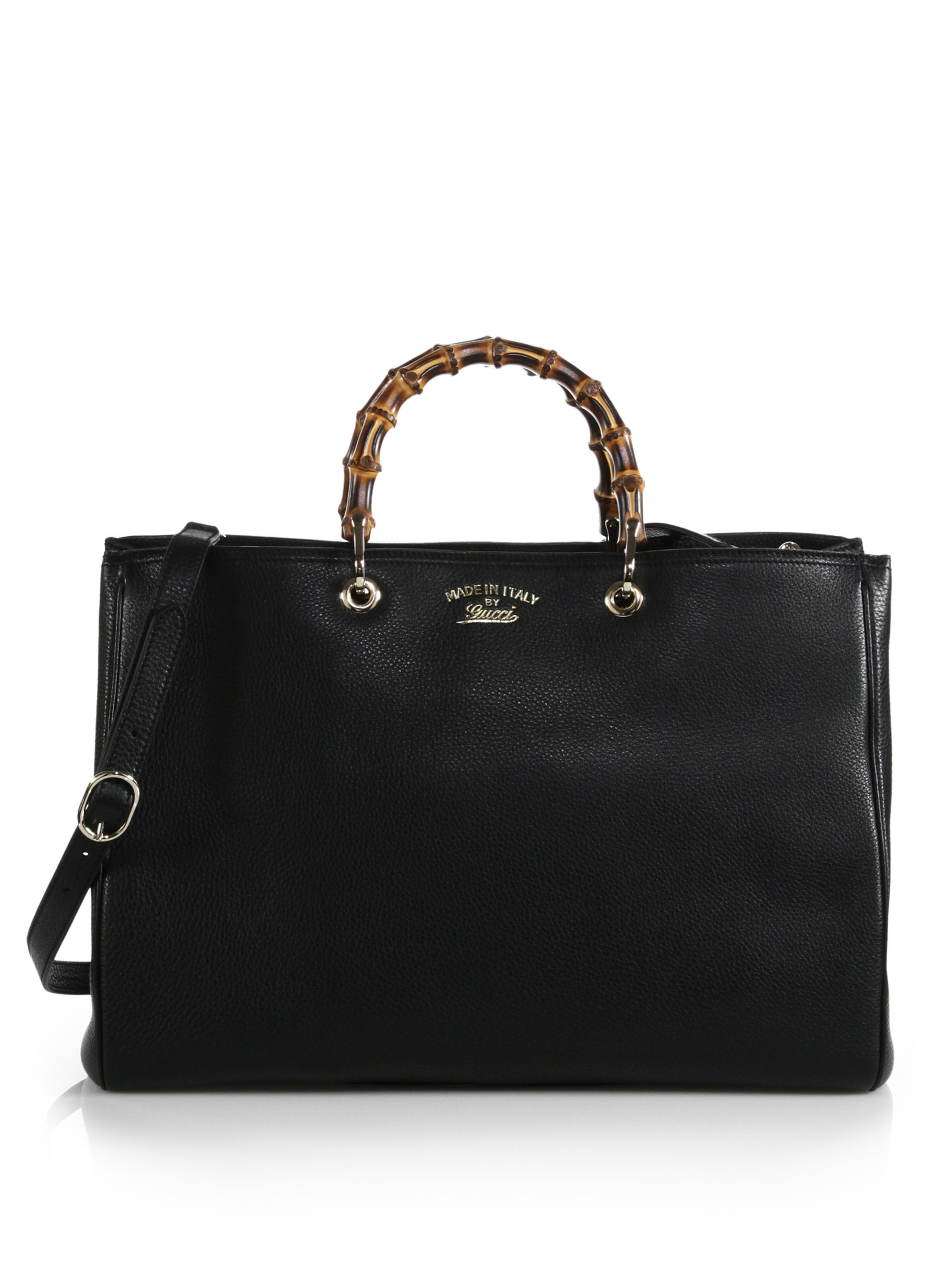 Gucci Bamboo Shopper Tote Bag in Black Leather.jpg