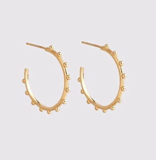 Liv Thurlwell Bobble Hoop Earrings in Gold Vermeil