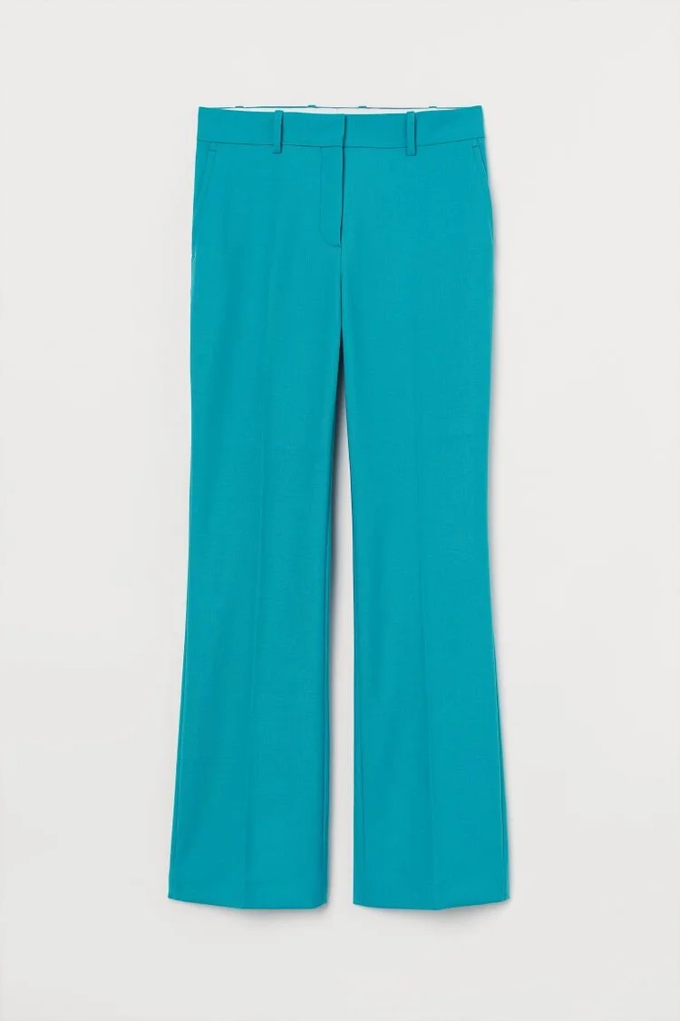 H&M Drawstring Twill Trousers in Green/Patterned  UFO No More