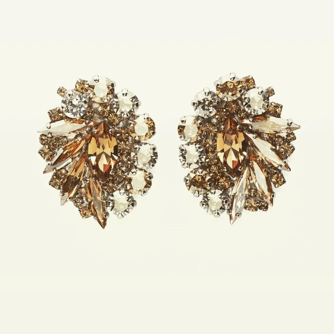 Rebirth of the Princess Champagne Swarovski Earrings