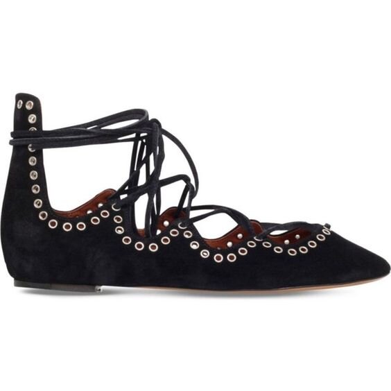 vruchten oplichterij Observeer Isabel Marant Leo Embellished Suede Lace-Up Ballerinas — UFO No More