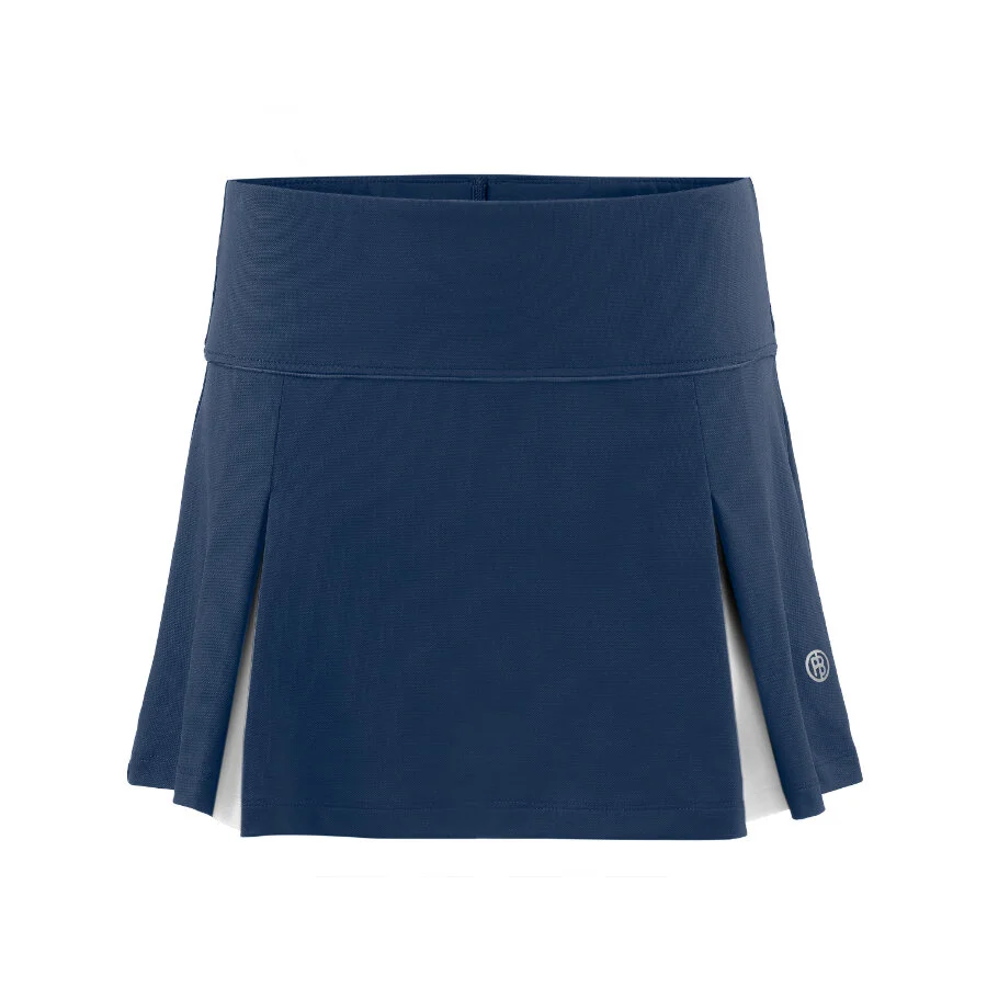 Poivre Blanc Ladies Tennis Skirt in Oxford Blue
