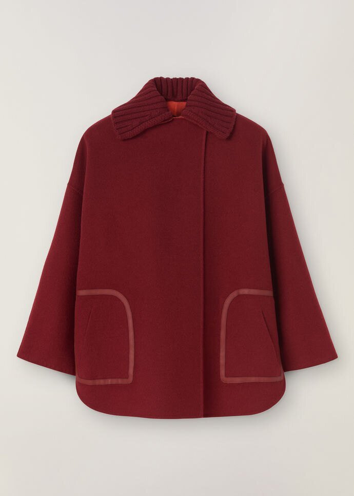Loro Piana Loreen Cape in Red Pear