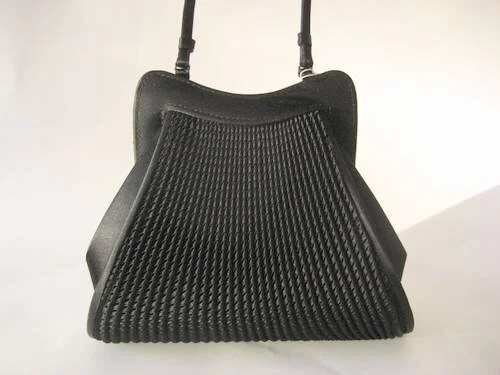 Olga Berg FC2557 Evening Bag in Black Satin