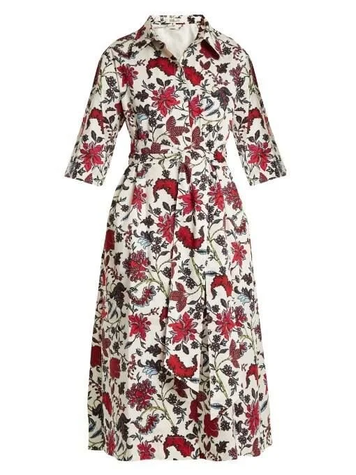 Diane von Furstenberg Canton Print Stretch Cotton Dress