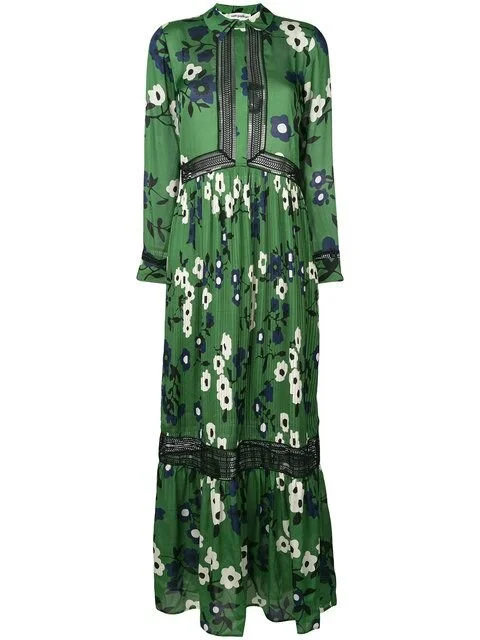 Self-Portrait Ebony Lace Floral Dress