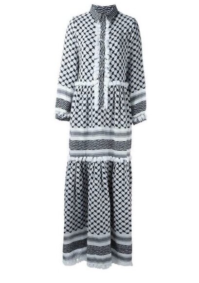 DODO BAR OR民族エスニックブラウス黒アイボリーストライプ（DODO BAR OR） 