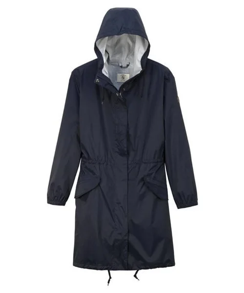 Aigle Drawstring Hooded Parka in Navy