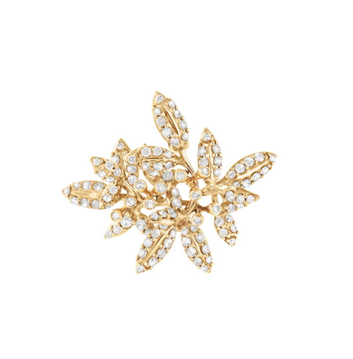 Ole Lynggaard Winter Frost Earrings in 18K Yellow Gold and Diamonds