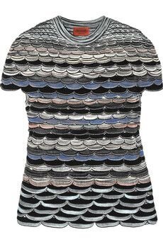 Missoni Scalloped Crochet-Knit Top