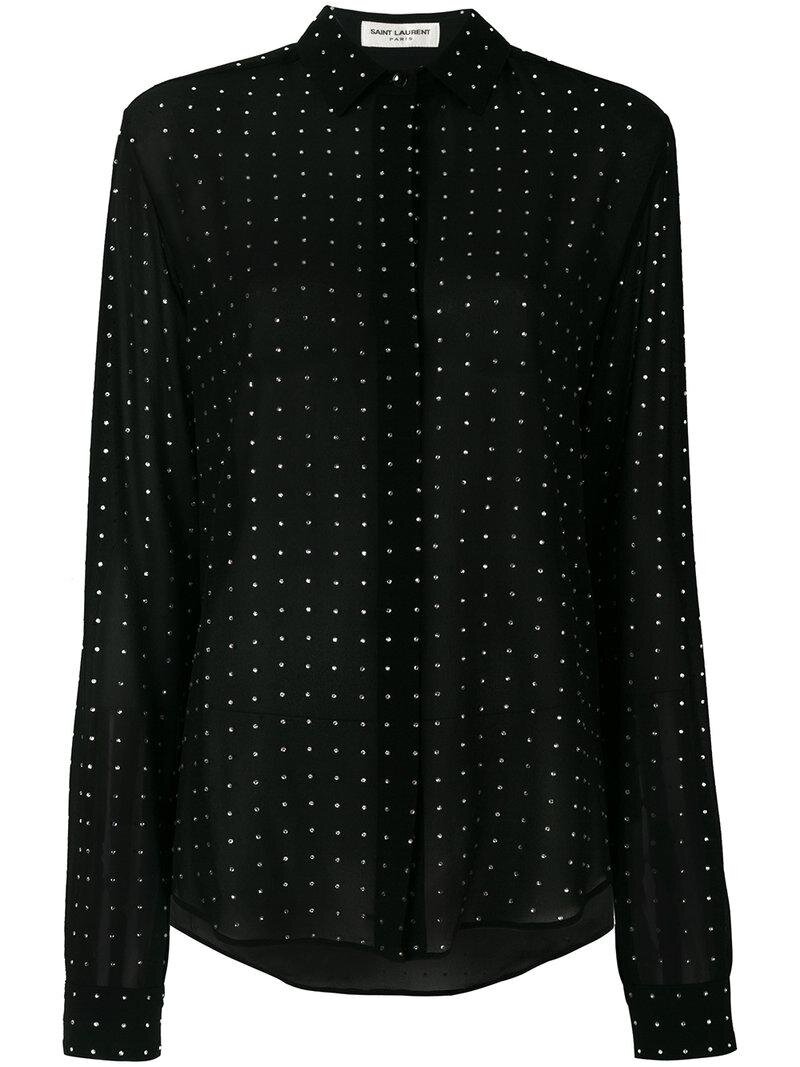 Saint Laurent Crystal-Embellished Silk Georgette Shirt.jpg