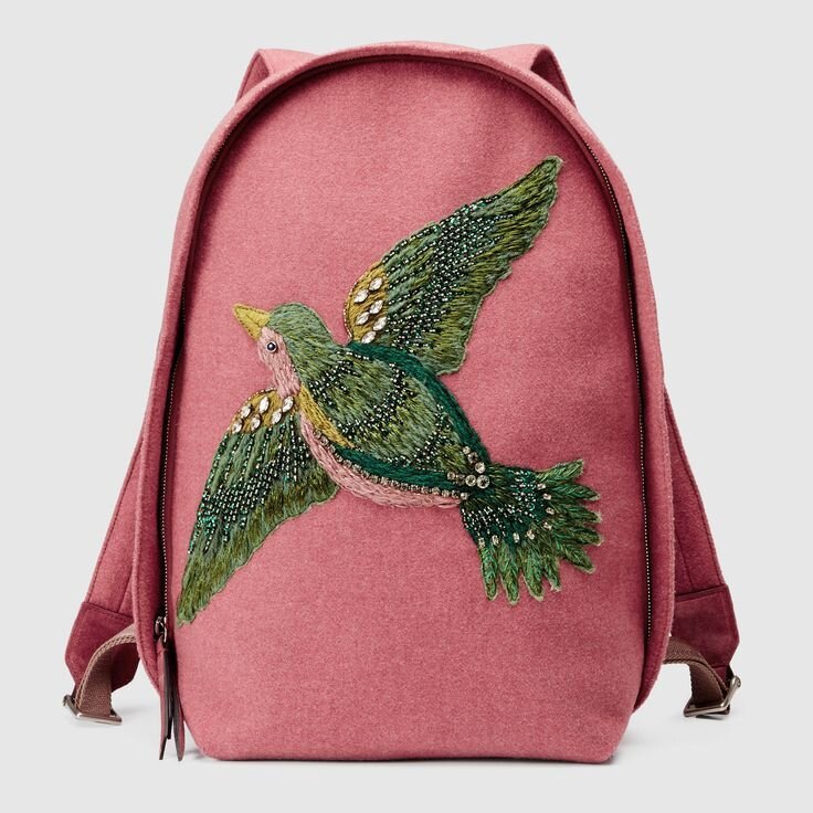 Gucci Bird Embroidered Wool Backpack.jpg