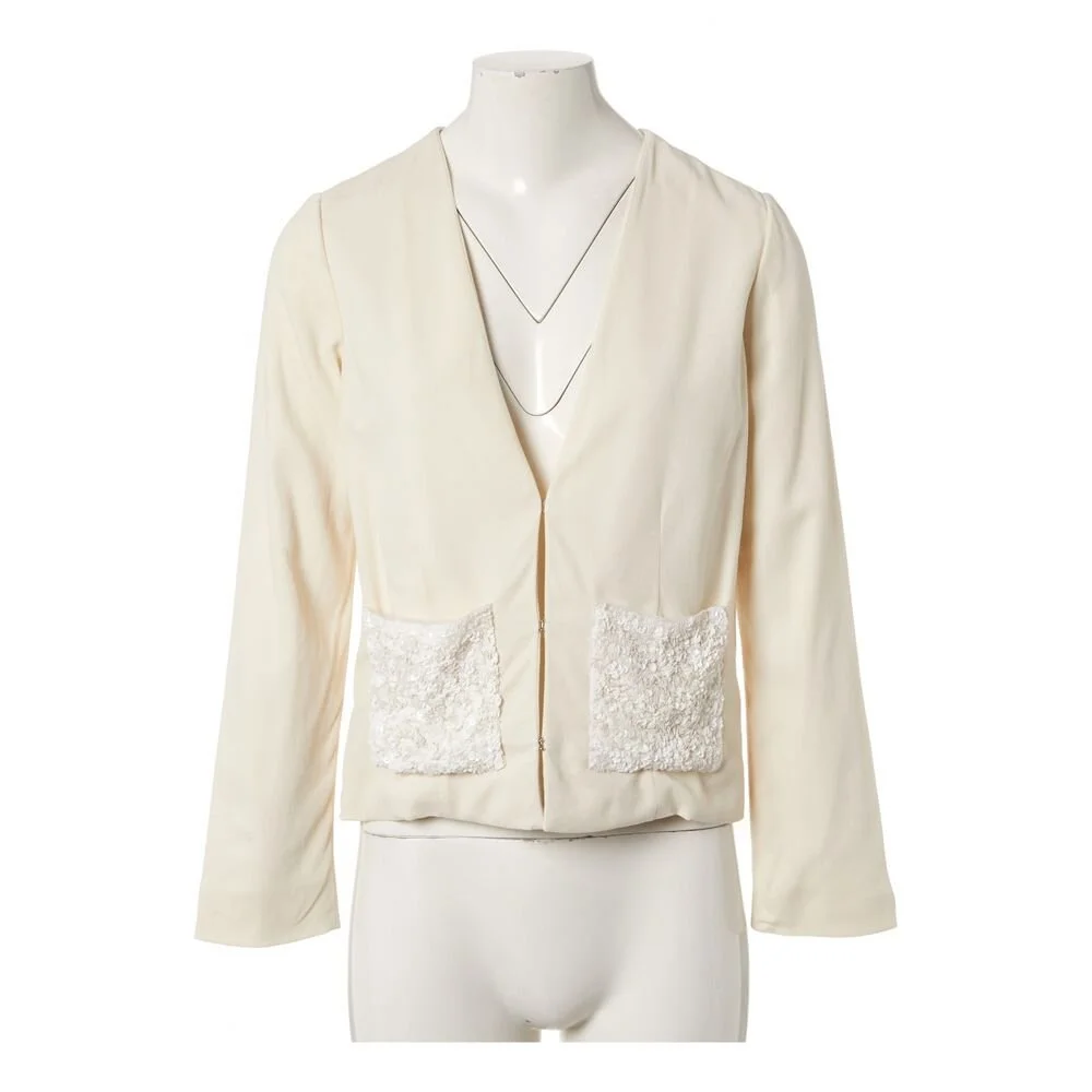 Chloé Sequin-Embellished Jacket in White