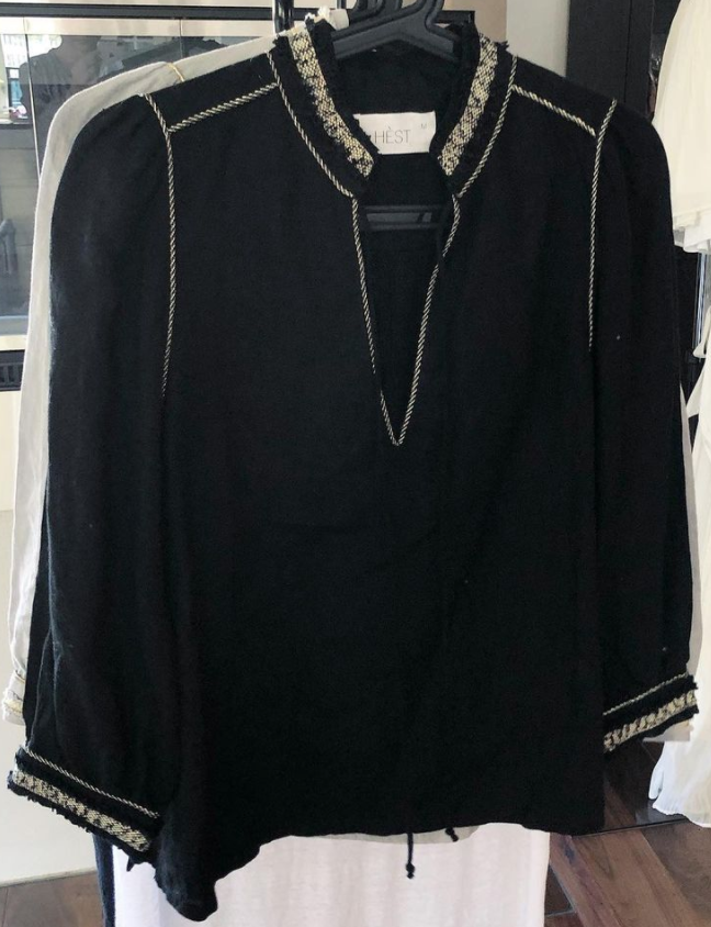 HÈST Cord Trimmed Blouse