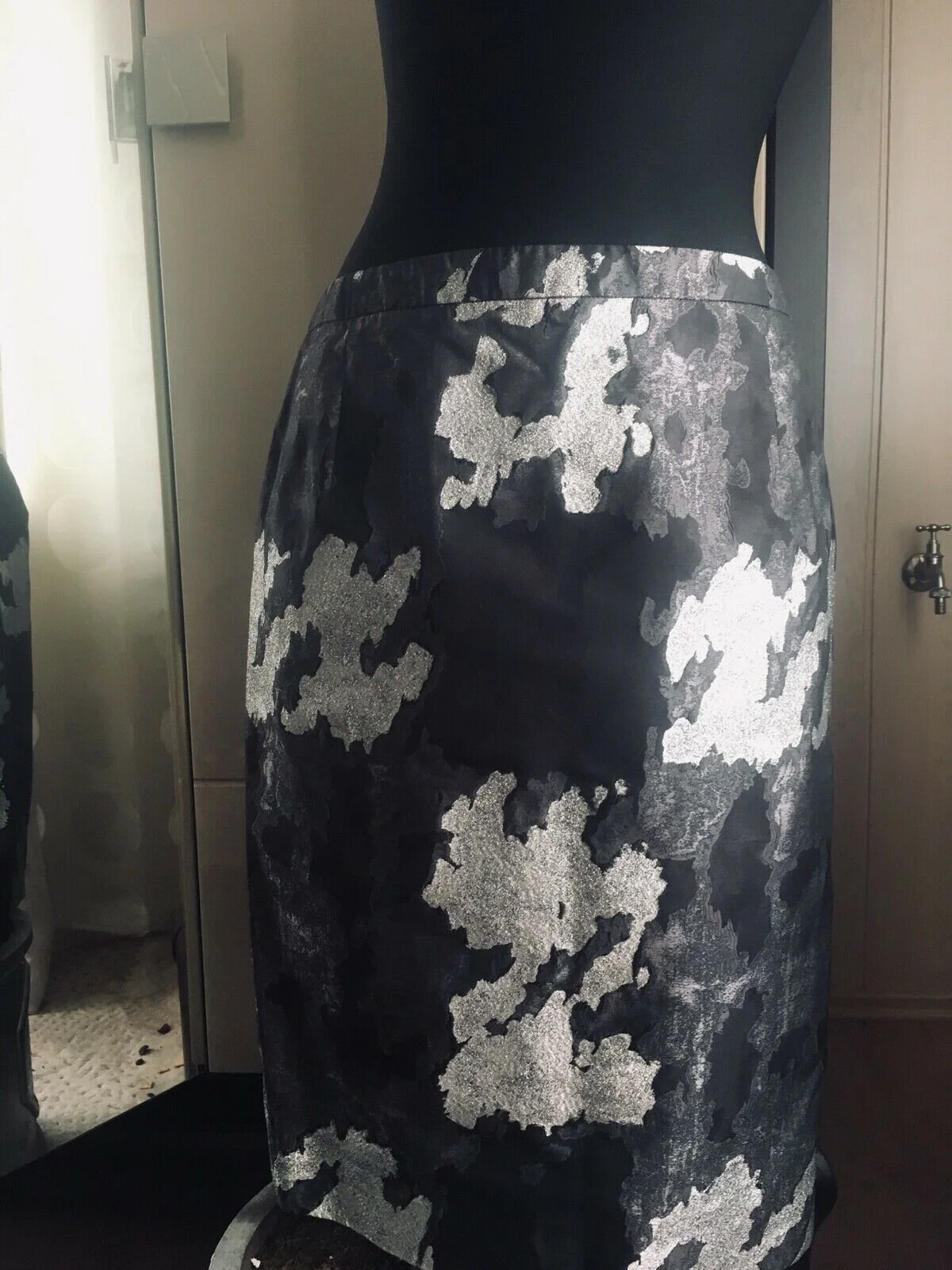 Escada Silver Accents Skirt in Grey