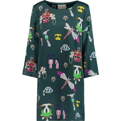 Mary Katrantzou Elio Printed Satin Dress