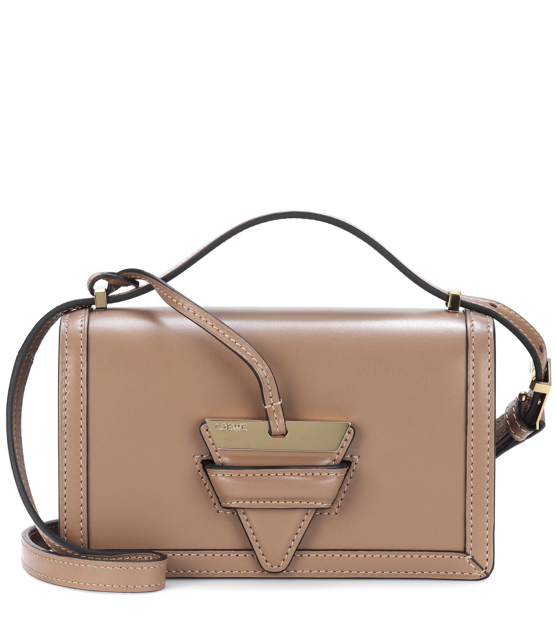 Loewe Anagram Small Debossed Textured-leather Tote In Tan