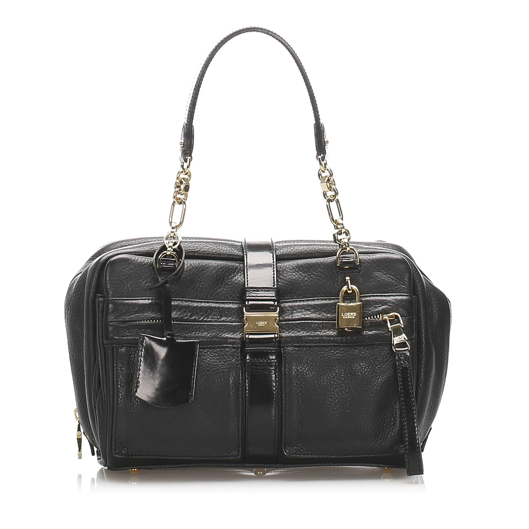 Loewe Leather Shoulder Bag in Black