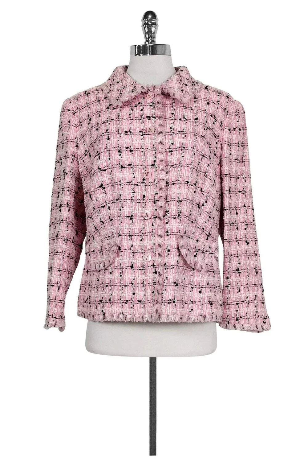 Escada Pink & Black Tweed Blazer — UFO No More