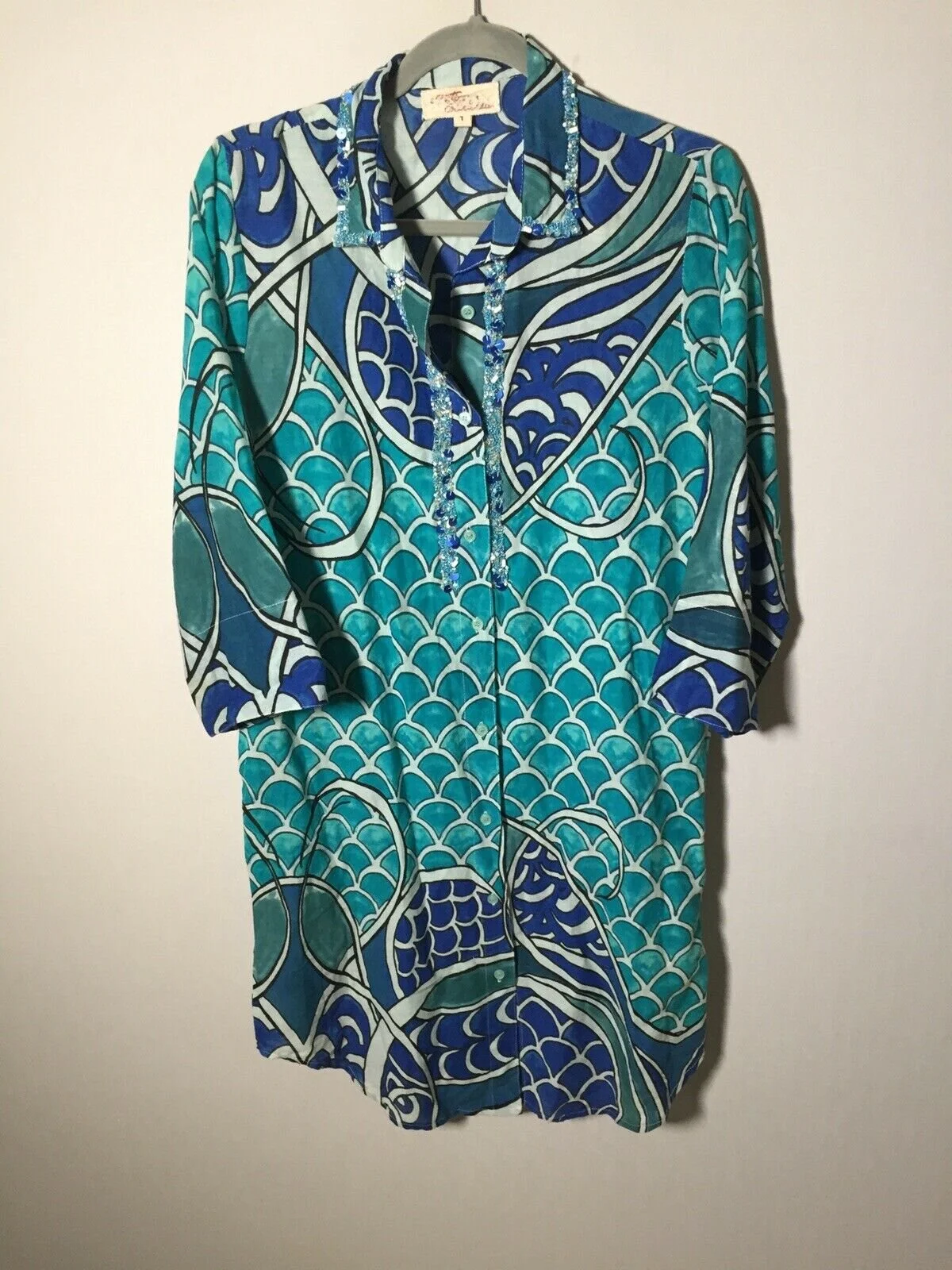 Antica Sartoria Beaded Patterned Shirt