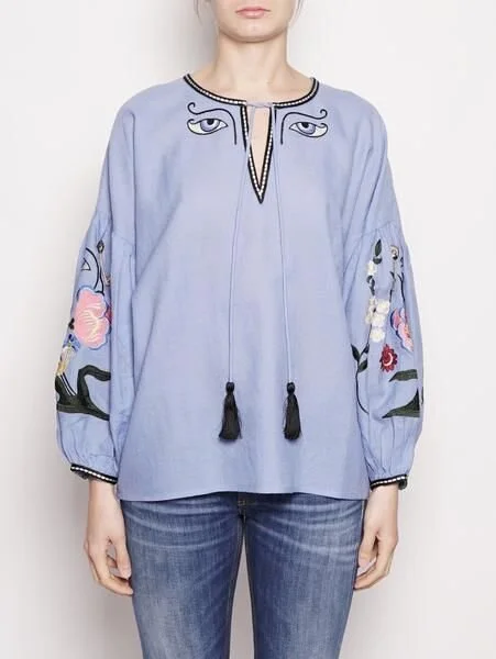 Essentiel Antwerp Popup Embroidered Top