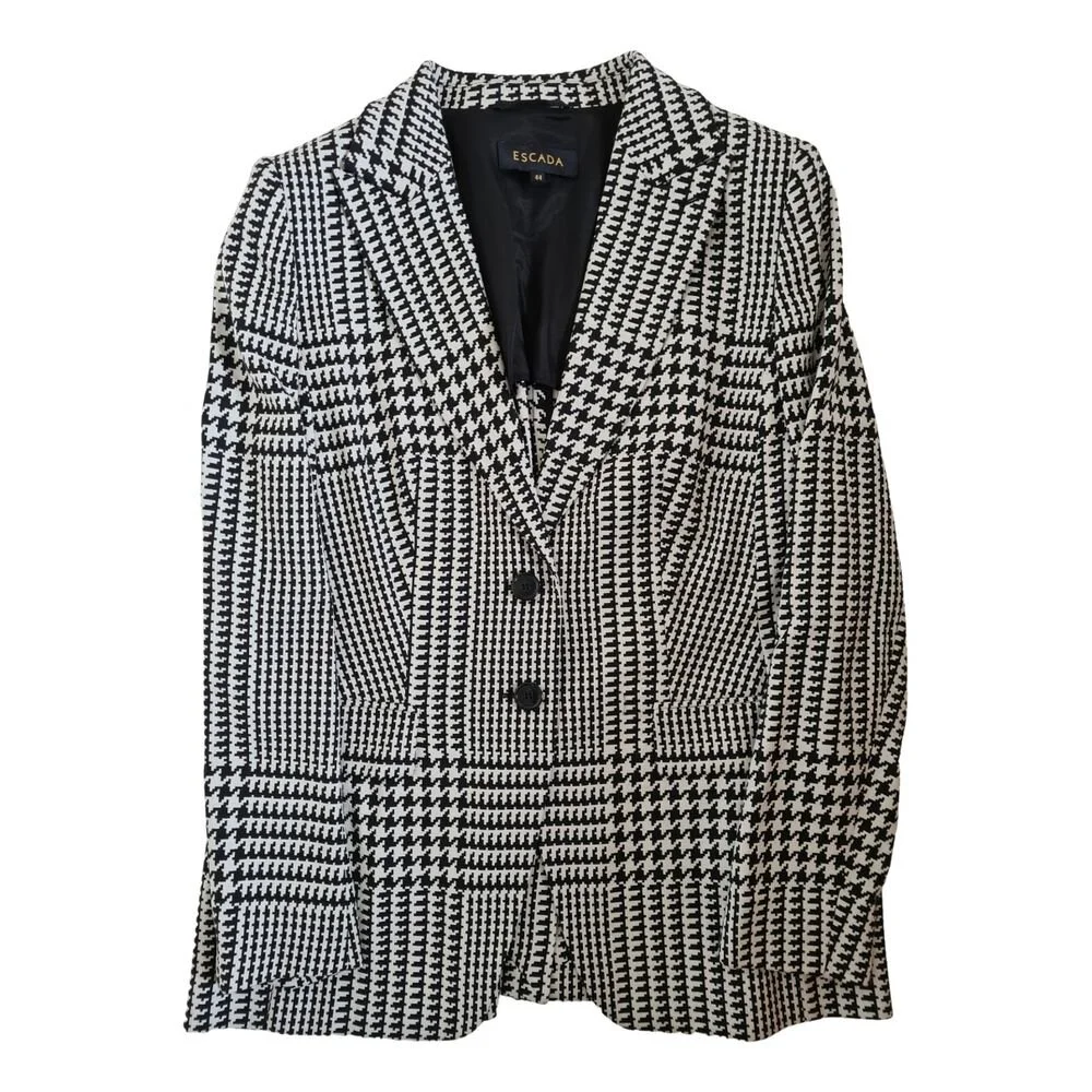 Escada Houndstooth Blazer in Black/White