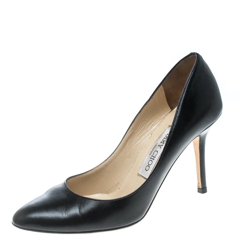 Jimmy Choo Gilbert Pumps in Black Leather