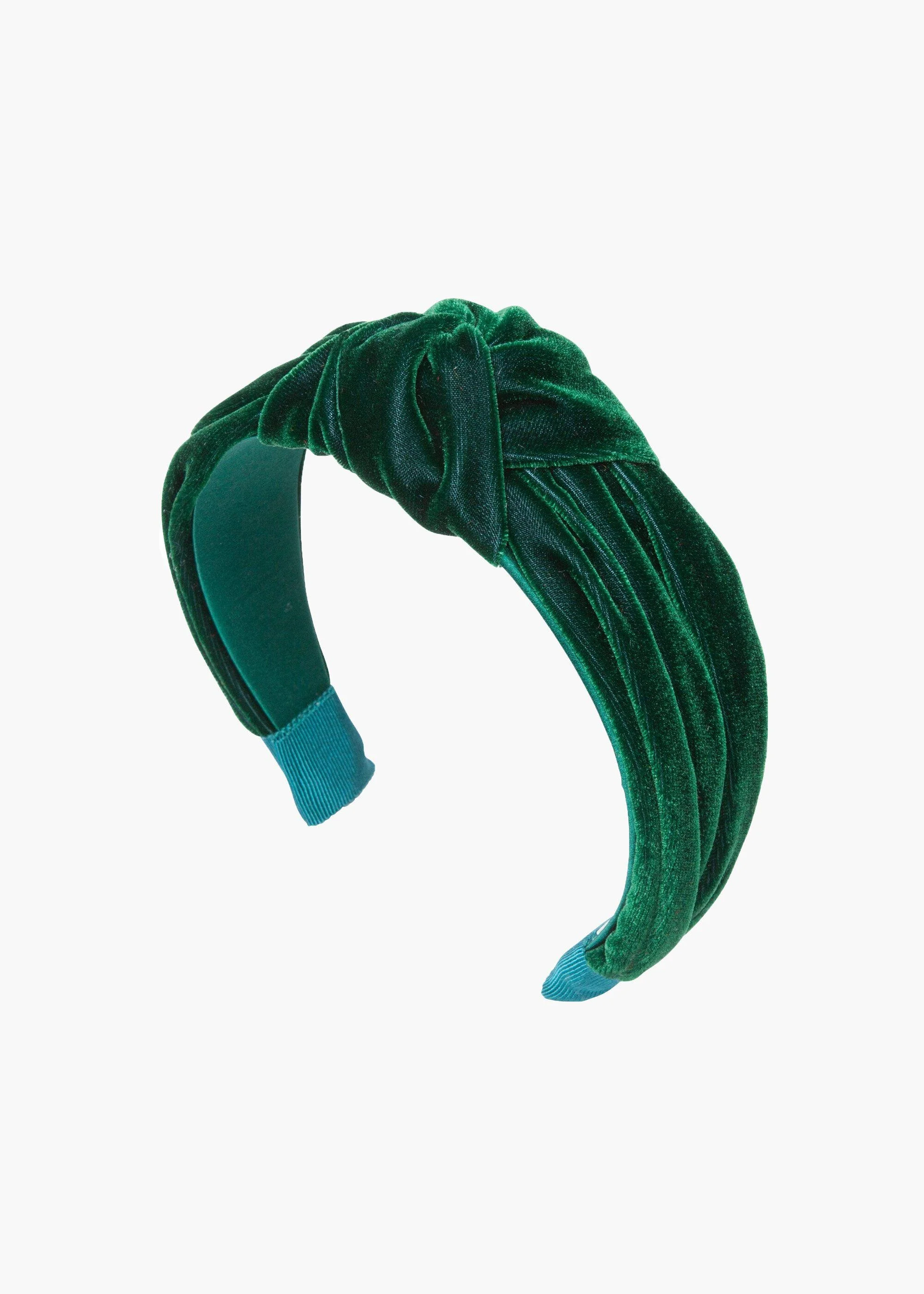Jennifer Behr Rachael Headband in Emerald