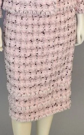 Escada Pink & Black Tweed Skirt