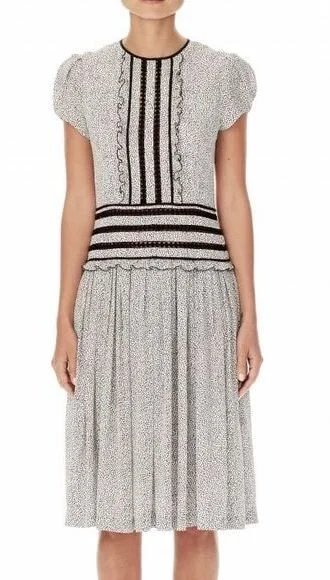 Carolina Herrera Ditsy Dotted Dress in White