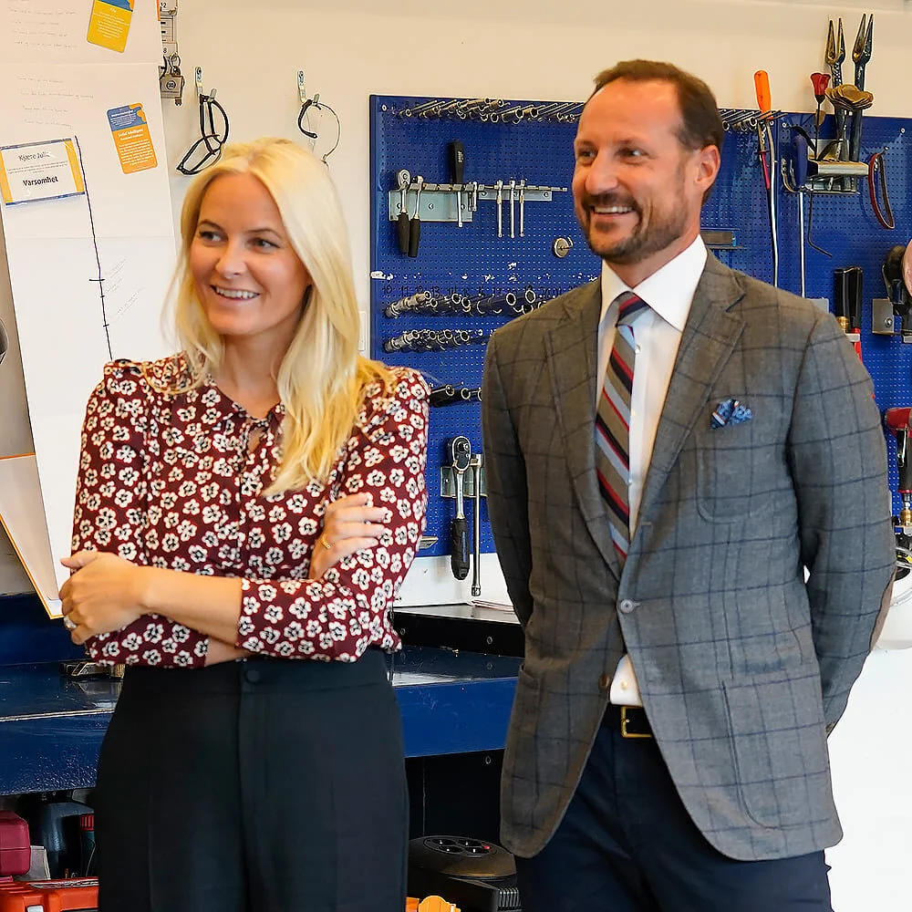 Crown Prince Haakon and Crown Princess Mette-Marit visit UngInvest in Modum