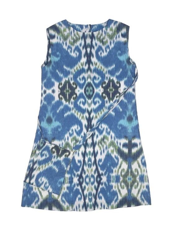 Papo d'Anjo Ikat Dress in Blue.jpg