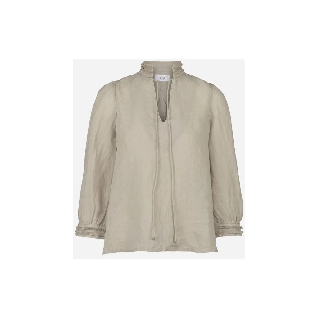 HÈST Linen Blouse in Ecru