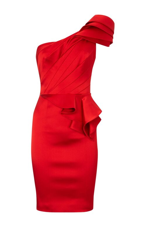 Karen millen store red satin dress