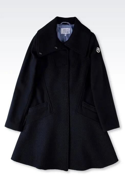 Armani Junior Wool Coat in Navy