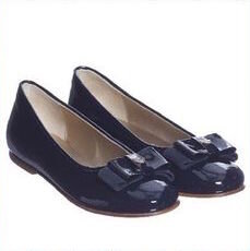 Armani Junior Bow Ballet Flats in Navy Patent Leather.jpg