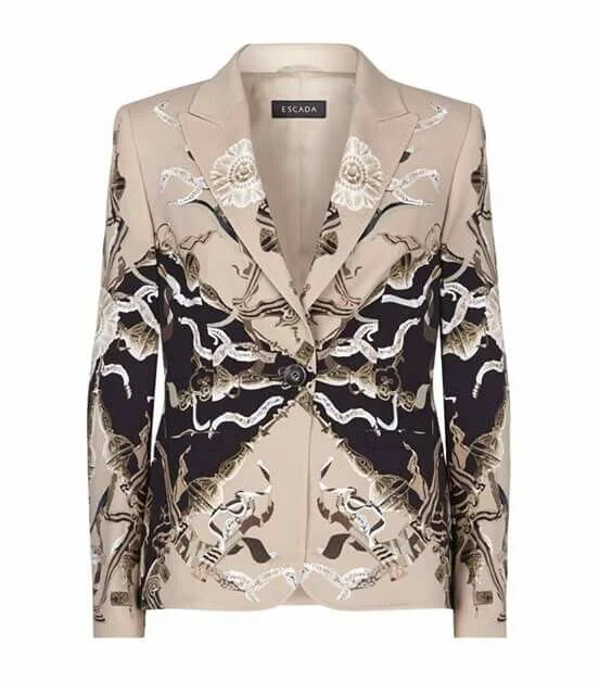 Escada Bozena Heritage Print Blazer